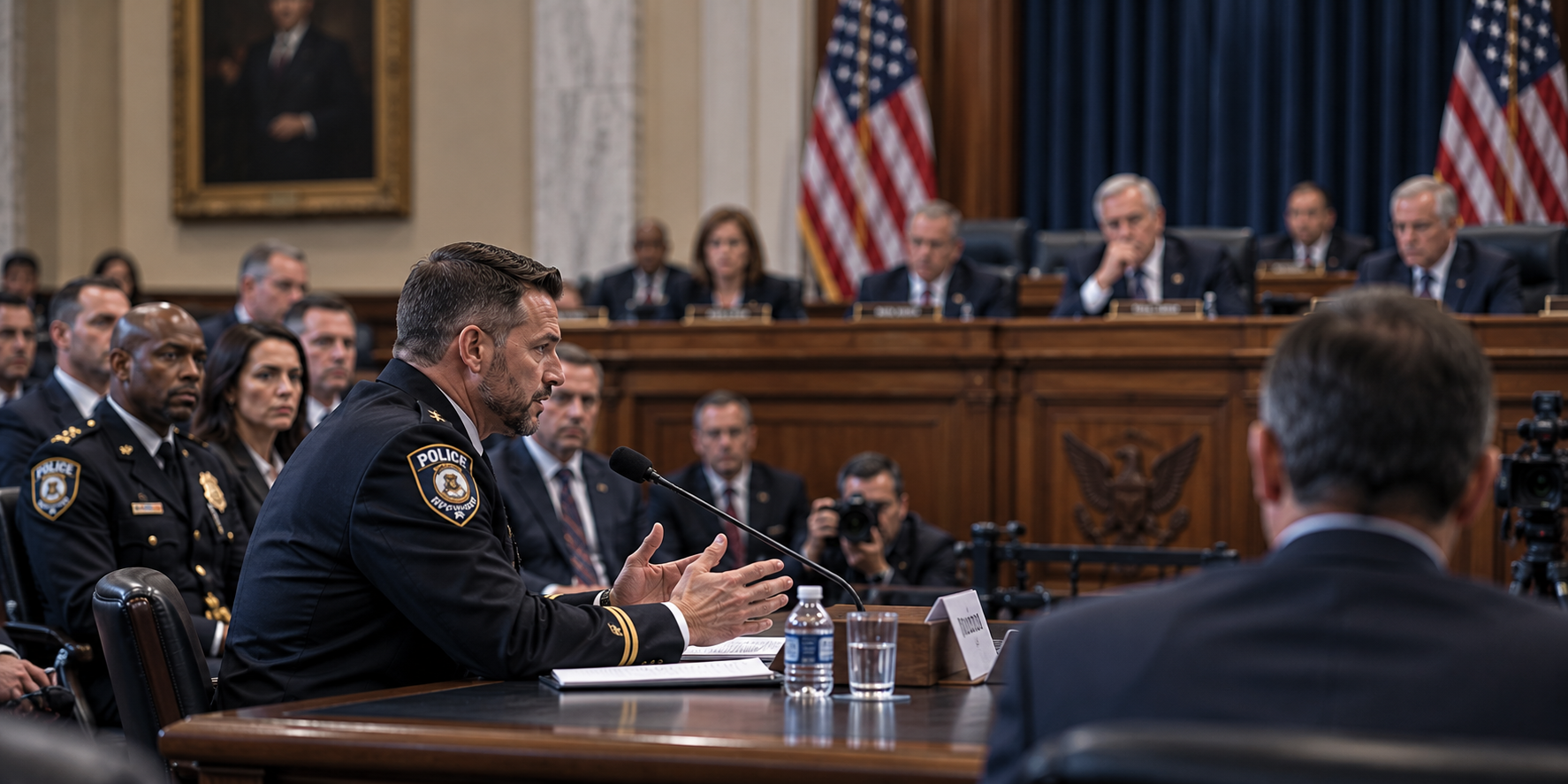 Law enforcement official testifying before Congress