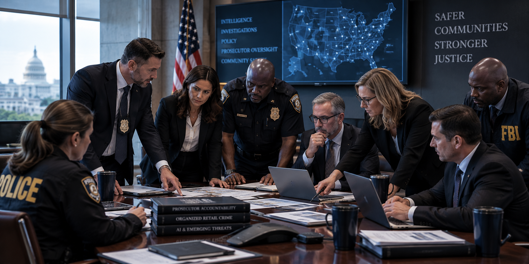 Public safety leaders working together at a national strategy meeting